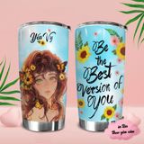  Girl with Flowers 1 Go Drink Women's day Cốc Giữ Nhiệt 600ml In tên, hình ảnh theo yêu cầu 