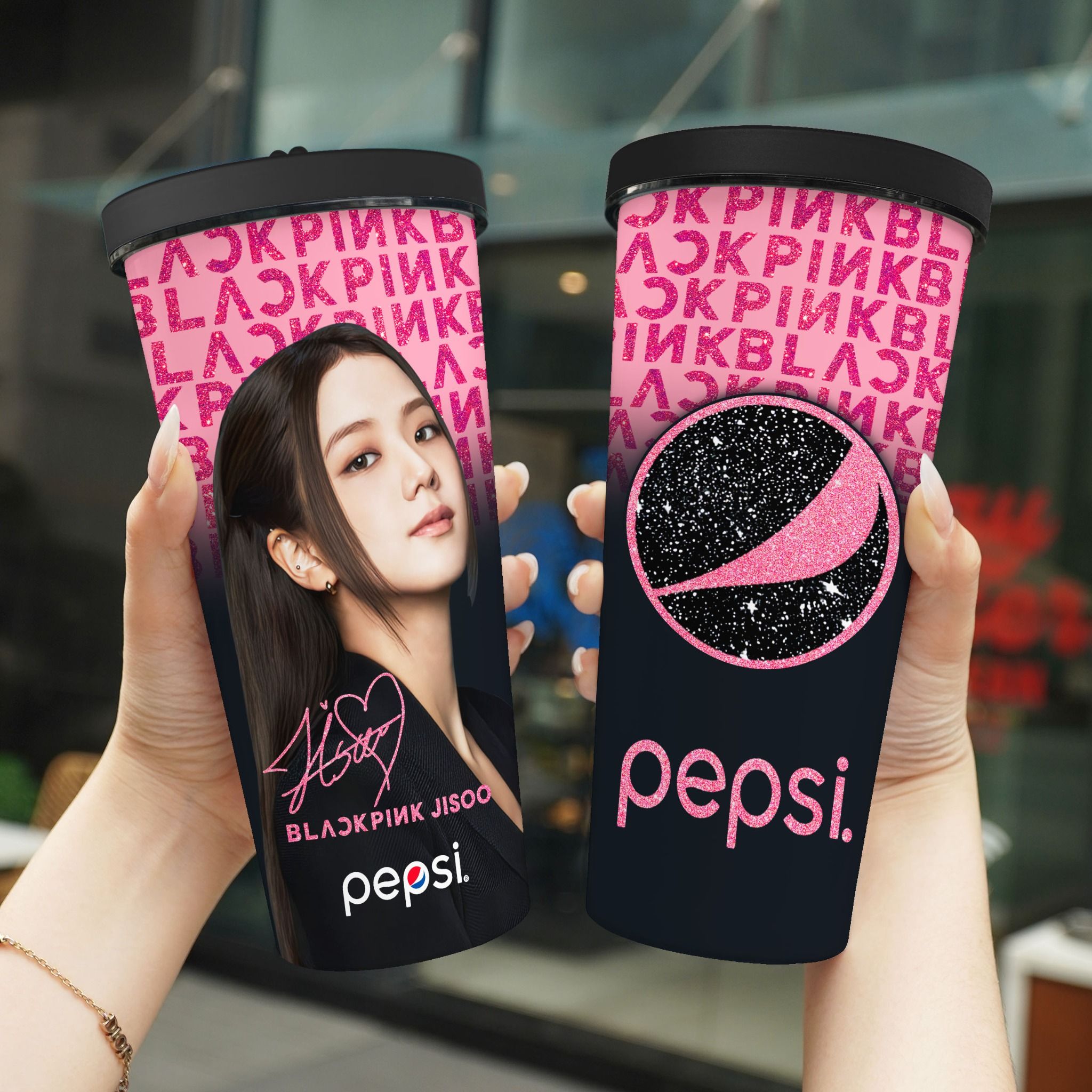  Blackpink Kết Hợp Pepsi Lấp Lánh Go Drink Người nổi tiếng/Idol Cốc giữ nhiệt 740ml In tên, hình ảnh theo yêu cầu 