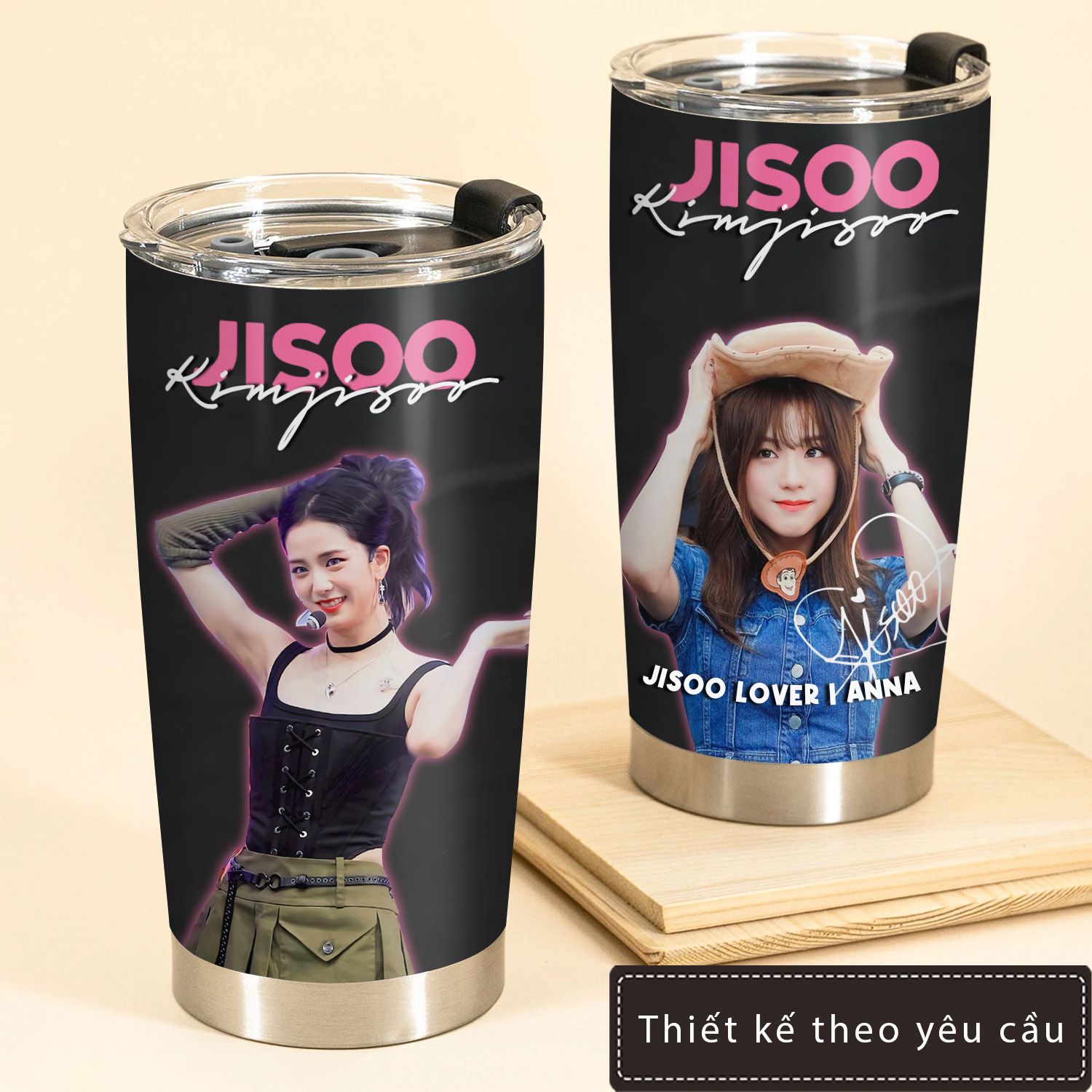  In hình Only từng thành viên Blackpink Go Drink Người nổi tiếng/Idol Cốc Giữ Nhiệt 600ml In tên, hình ảnh theo yêu cầu 