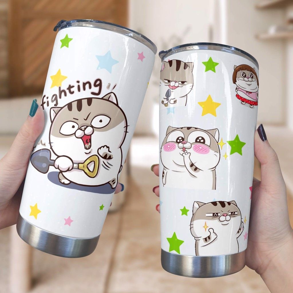  Ami Bụng Bự Fighting Go Drink Funny Cốc giữ nhiệt 600ml In tên, hình ảnh theo yêu cầu 