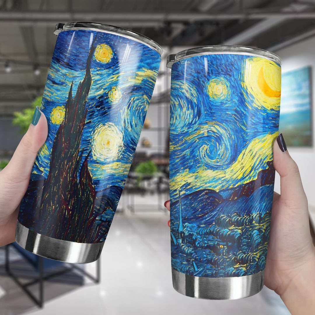  Starry Night Go Drink Đồ Uống Cốc giữ nhiệt 600ml In tên, hình ảnh theo yêu cầu 