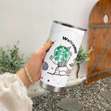  Starbuck và Phi hành gia Go Drink Đồ Uống Cốc giữ nhiệt 600ml In tên, hình ảnh theo yêu cầu 