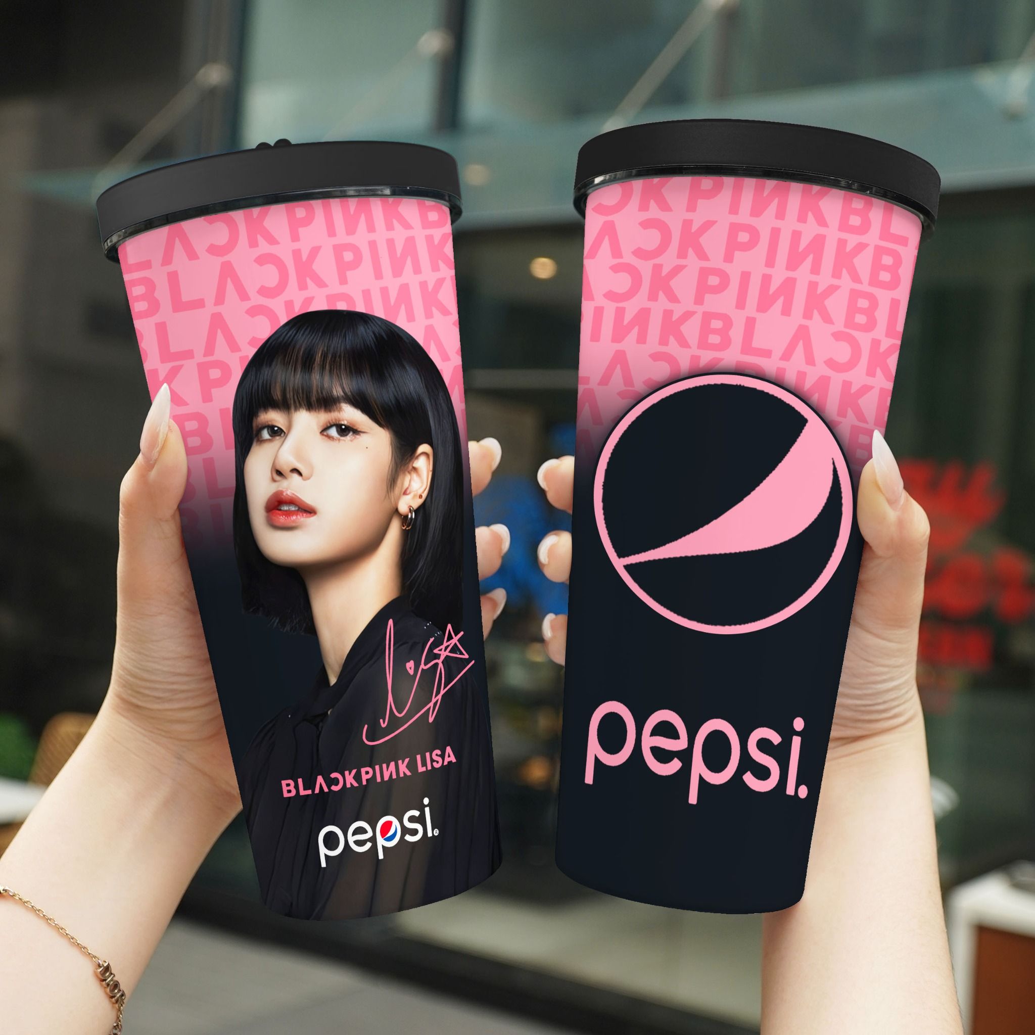 Blackpink Kết Hợp Pepsi Go Drink Người nổi tiếng/Idol Cốc giữ nhiệt 740ml In tên, hình ảnh theo yêu cầu 