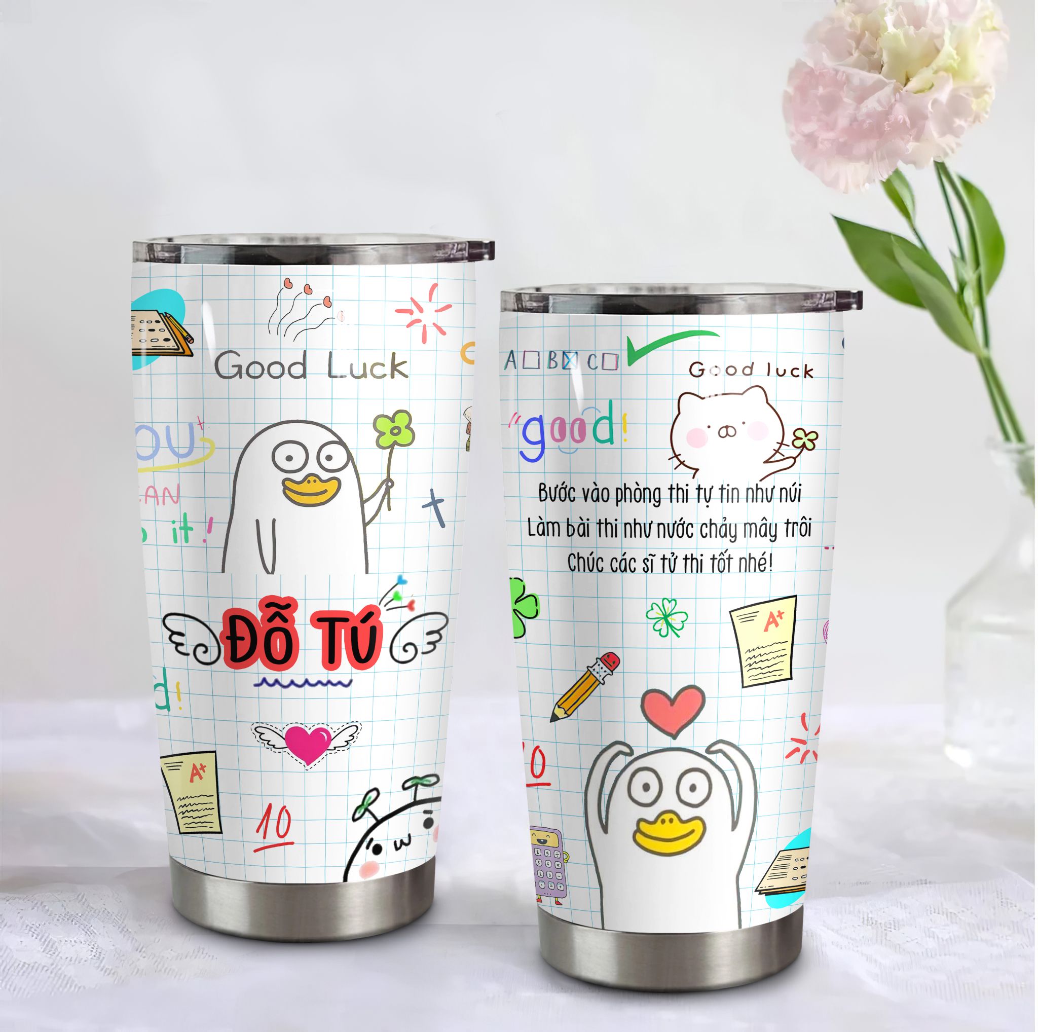  Ly Sĩ Tử Ver 5 Goodluck Go Drink  Cốc giữ nhiệt 600ml In tên, hình ảnh theo yêu cầu 