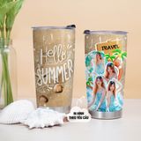  Hello Summer Go Drink In tên/ Ghép ảnh Cốc giữ nhiệt 600ml In tên, hình ảnh theo yêu cầu 