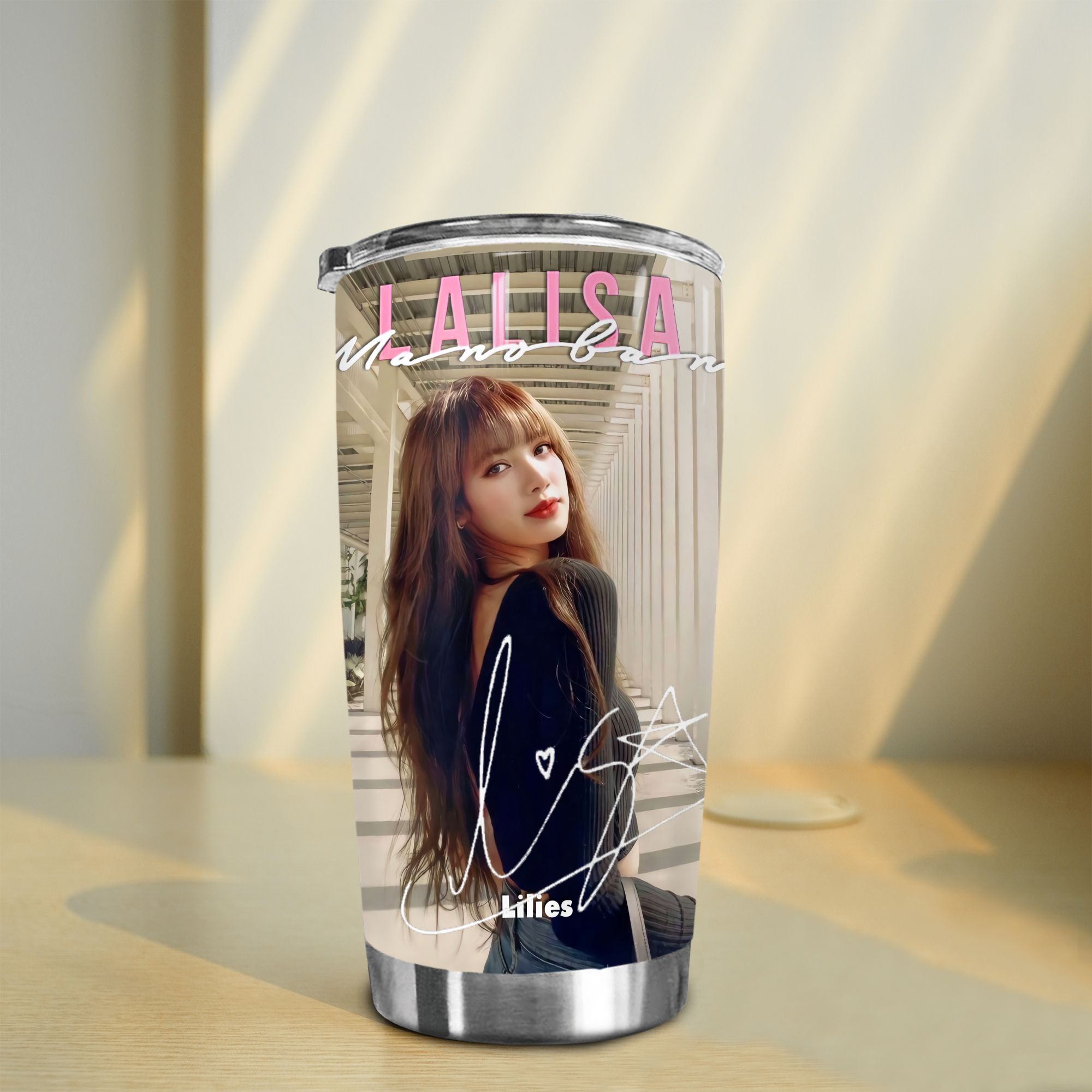  In hình Only từng thành viên Blackpink Go Drink Người nổi tiếng/Idol Cốc Giữ Nhiệt 600ml In tên, hình ảnh theo yêu cầu 