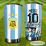  Messi các mùa WC Go Drink Fans Bóng Đá Cốc Giữ Nhiệt 600ml In tên, hình ảnh theo yêu cầu 