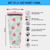  Một ngày của Cony Go Drink Funny Cốc Giữ Nhiệt 740ml In tên, hình ảnh theo yêu cầu 