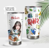  Banker Chibi Go Drink In tên/ Ghép ảnh Cốc giữ nhiệt 600ml In tên, hình ảnh theo yêu cầu 