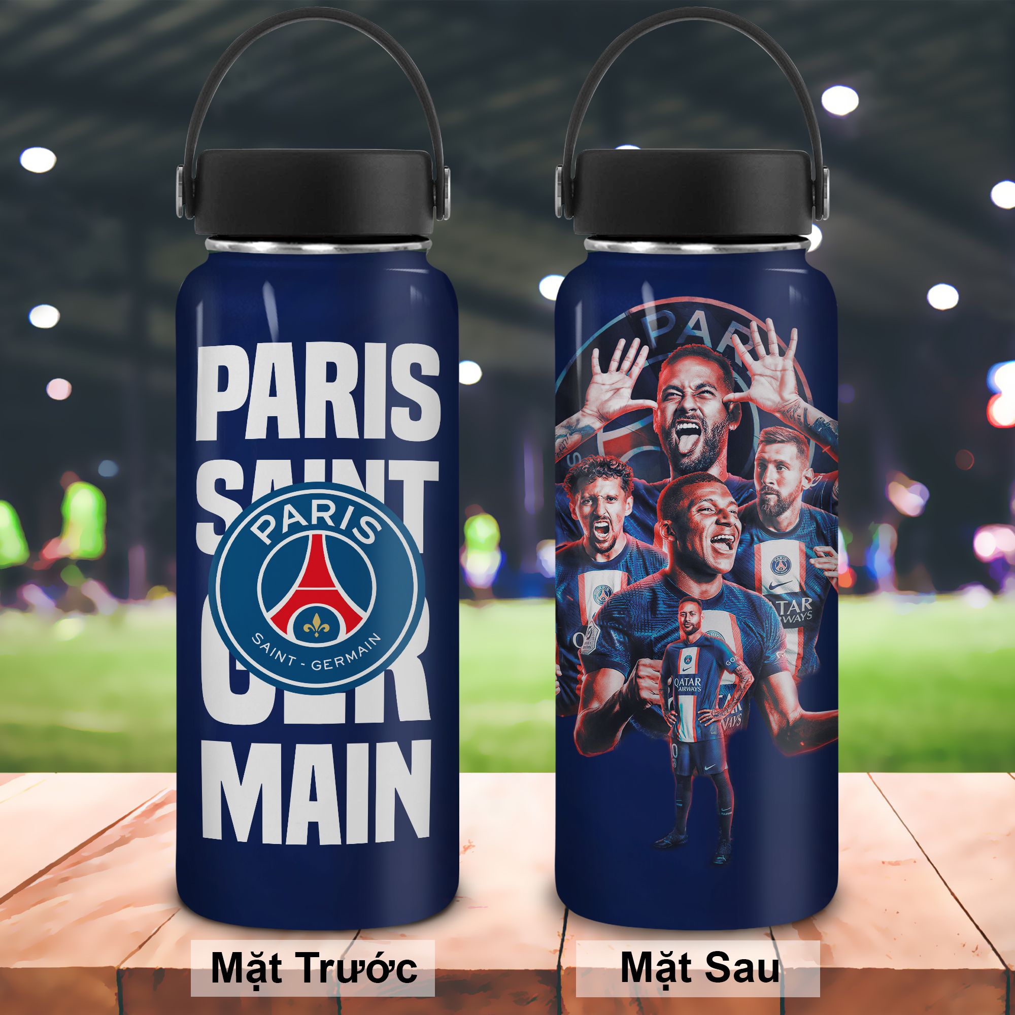  Bình Giữ Nhiệt Ăn Mừng Chiến Thắng CLB Paris Saint Germain950mlGo Drink In tên, hình ảnh theo yêu cầu 