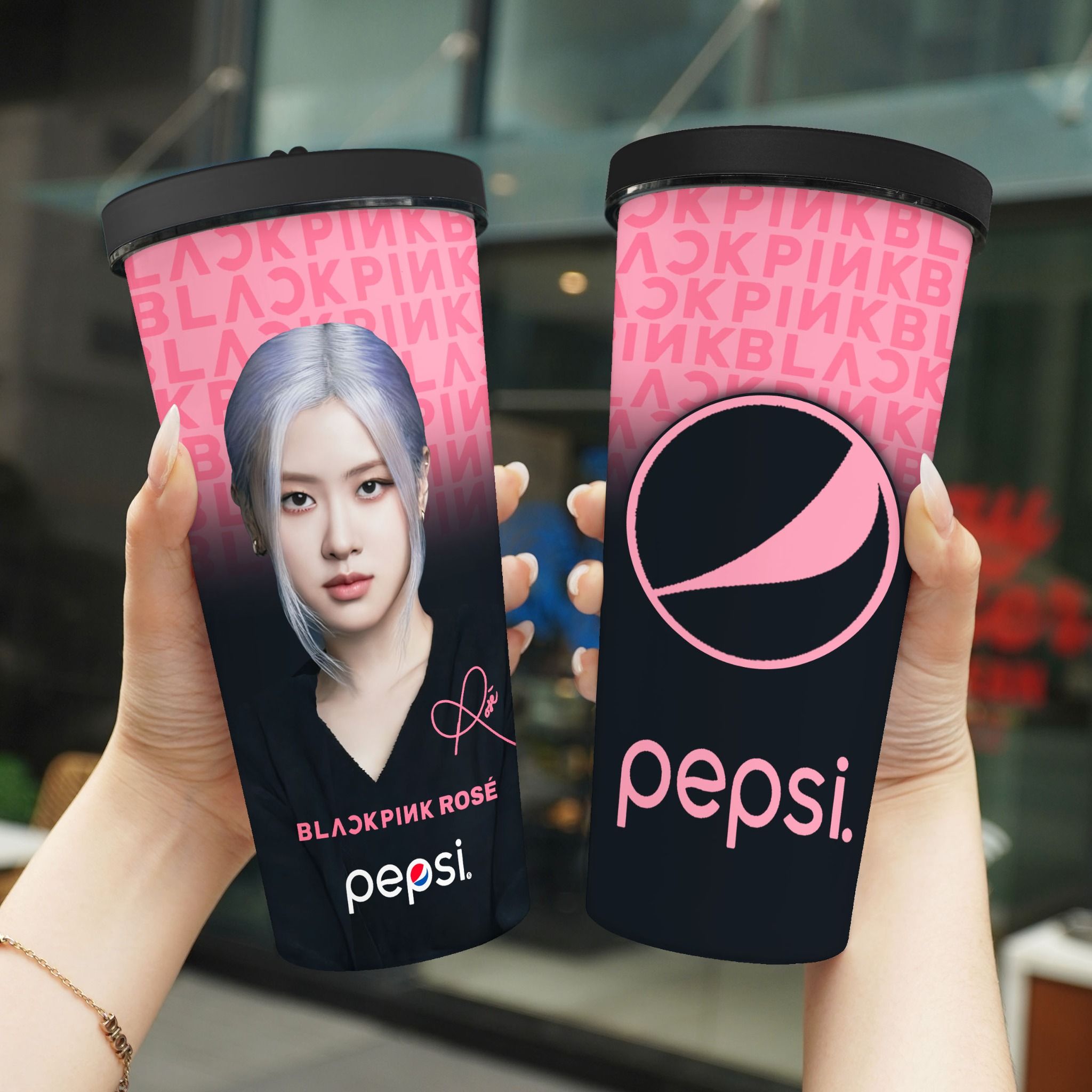  Blackpink Kết Hợp Pepsi Go Drink Người nổi tiếng/Idol Cốc giữ nhiệt 740ml In tên, hình ảnh theo yêu cầu 