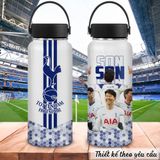  Tottenham 3 Sọc Kết Hợp Cầu Thủ Go Drink Fans Bóng Đá Bình giữ nhiệt 950ml In tên, hình ảnh theo yêu cầu 