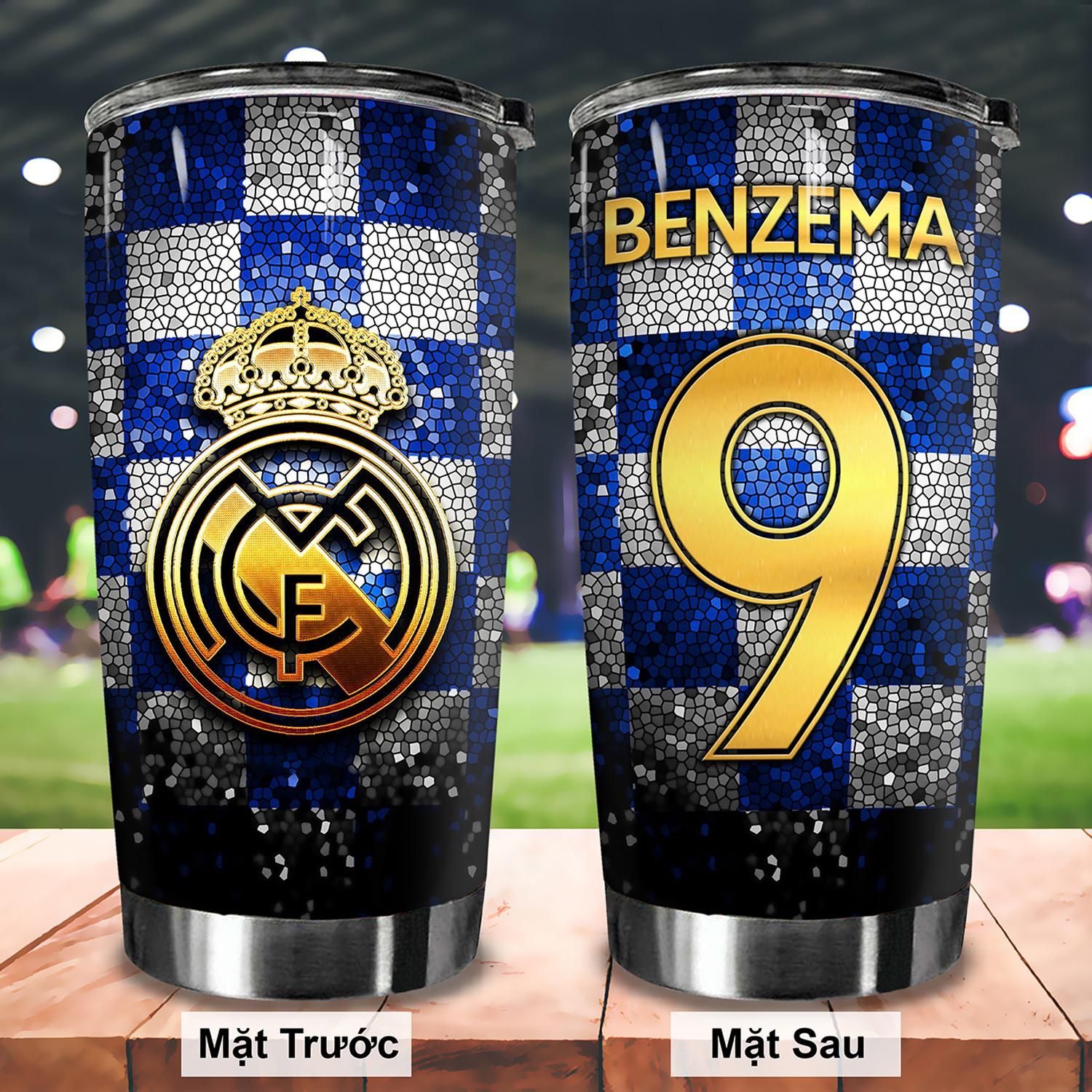  Logo CLB Real Madrid Go DrinkFans Bóng Đá Cốc Giữ Nhiệt 600ml In tên, hình ảnh theo yêu cầu 