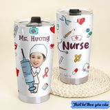  Y Tá ChiBi Mừng Ngày Thầy Thuốc Go Drink Nghề Nghiệp Cốc Giữ Nhiệt 600ml In tên, hình ảnh theo yêu cầu 