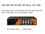  Switch PoE MIXIE PC-801 AI - 8+1 100Mbs, khoảng cách 250M, Công Nghệ Watchdog Thông minh 