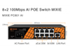  Switch PoE MIXIE PC-801 AI - 8+1 100Mbs, khoảng cách 250M, Công Nghệ Watchdog Thông minh 