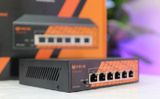  Switch Poe  MIXIE PC-402-Mini gồm 4 cổng POE RJ45 10/100M và 2 cổng UPlink tốc độ 10/100m 