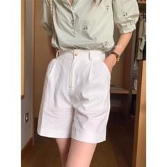 B21 - Quần Short Ngố Nữ Linen Dây Kéo Seven Stars B21