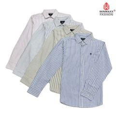 M62- Áo Sơ Mi Nam Dài Tay Sọc Unisex Seven Stars M62