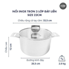  NỒI ĐÚC INOX 3 LỚP ĐÁY LIỀN TRI-PLY SIZE 22CM 