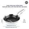  CHẢO INOX CẠN CHỐNG DÍNH, HOA VĂN NỔI - SIZE 24CM (KY) 