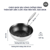  CHẢO INOX SÂU LÒNG CHỐNG DÍNH, HOA VĂN NỔI - SIZE 20CM (KY) 