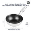  CHẢO INOX SÂU LÒNG CHỐNG DÍNH, HOA VĂN NỔI - SIZE 26CM (KY) 