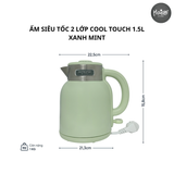  ẤM SIÊU TỐC 2 LỚP COOL TOUCH 1.5L 
