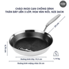  CHẢO INOX CẠN CHỐNG DÍNH, HOA VĂN NỔI - SIZE 26CM (KY) 