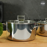  NỒI INOX TRƠN 3 LỚP - SIZE 22CM (KY) 