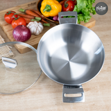  CHẢO INOX 2 QUAI SÂU LÒNG + VUNG KÍNH, SIZE 26CM (KY) 