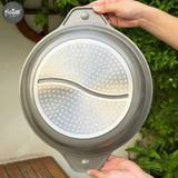  NỒI LẨU 2 NGĂN NHÔM ĐÚC NGUYÊN KHỐI SIZE 26CM 