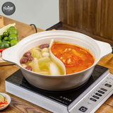  NỒI LẨU 2 NGĂN NHÔM ĐÚC NGUYÊN KHỐI SIZE 26CM 