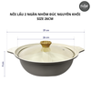  NỒI LẨU 2 NGĂN NHÔM ĐÚC NGUYÊN KHỐI SIZE 26CM 