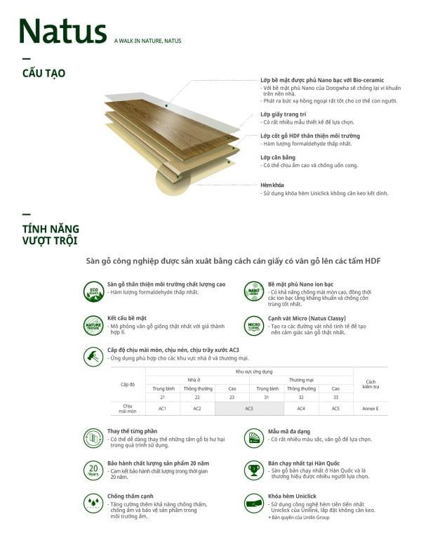 Sàn gỗ Natus classy NC002 – YELLOW OAK