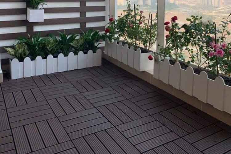 Vỉ gỗ nhựa ngoài trời lót sàn ban công  Maxwood