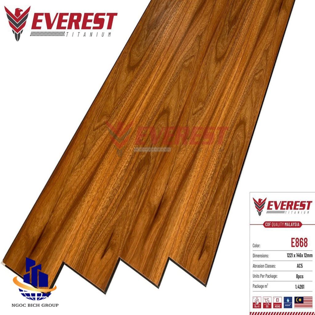 Sàn gỗ everest cốt đen 12mm E879