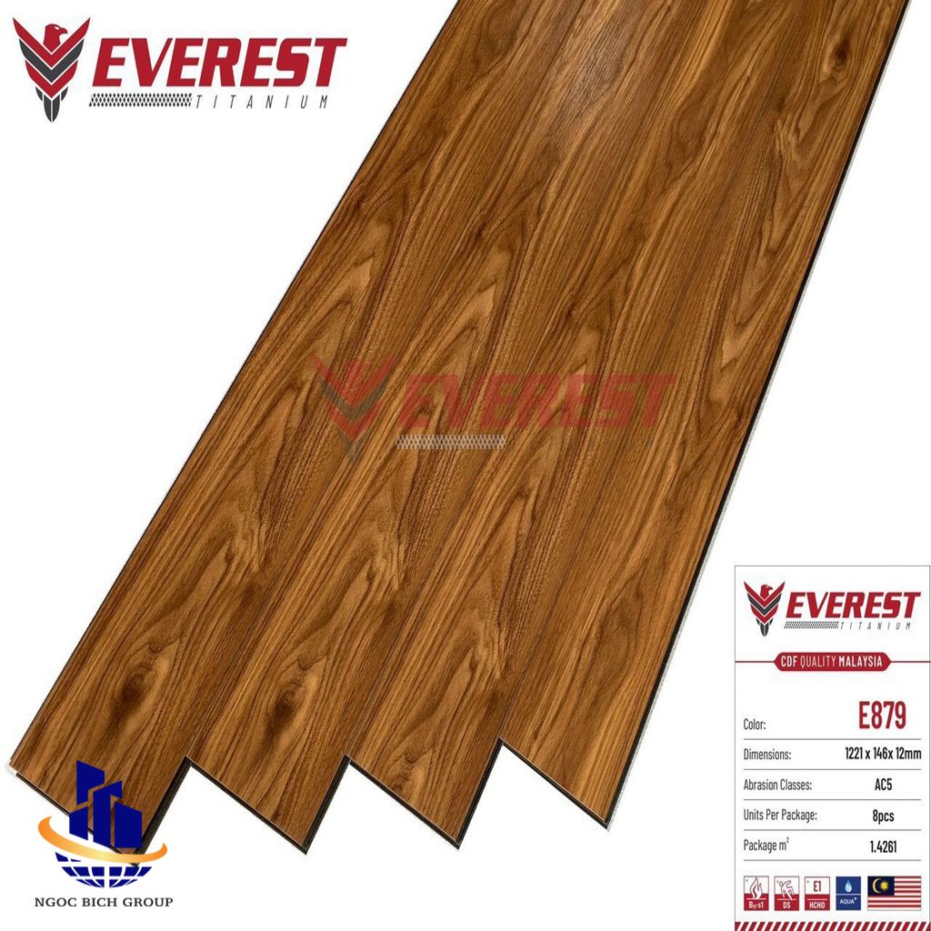 Sàn gỗ everest cốt đen 12mm E839