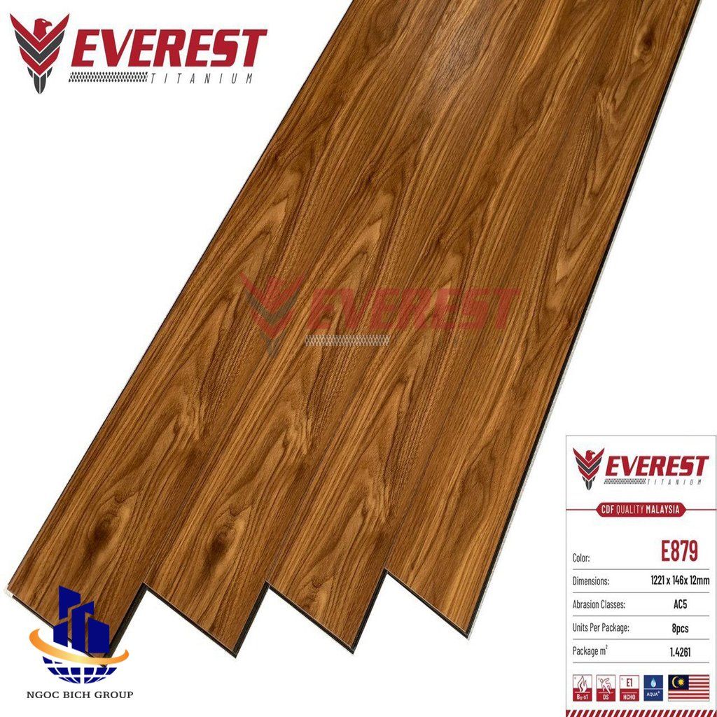 Sàn gỗ everest cốt đen 12mm E883