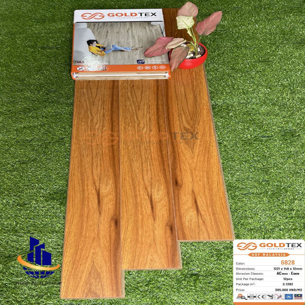Sàn gỗ goldtex 12mm 6828