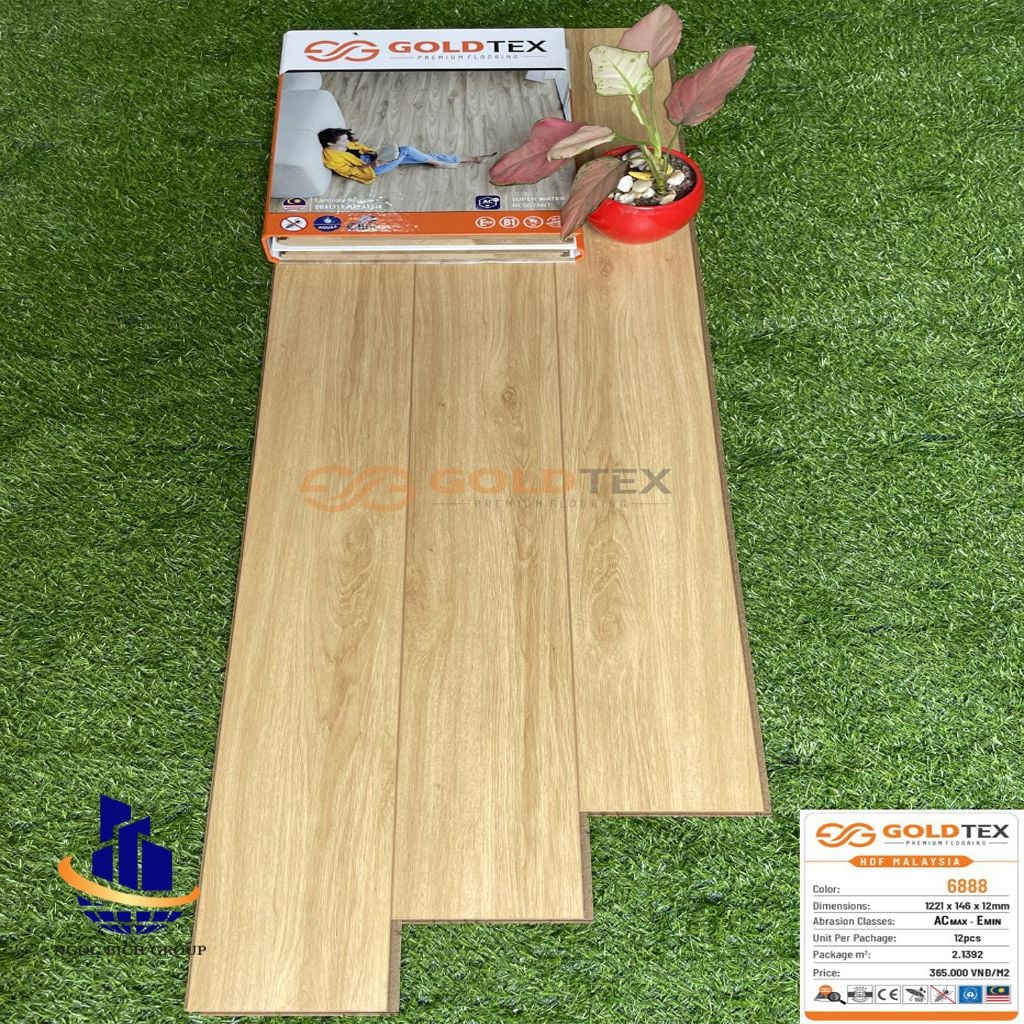 Sàn gỗ goldtex 12mm 6888
