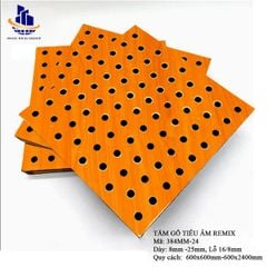 Gỗ tiêu âm đục lỗ Remix 9mm lõi xanh chống ẩm