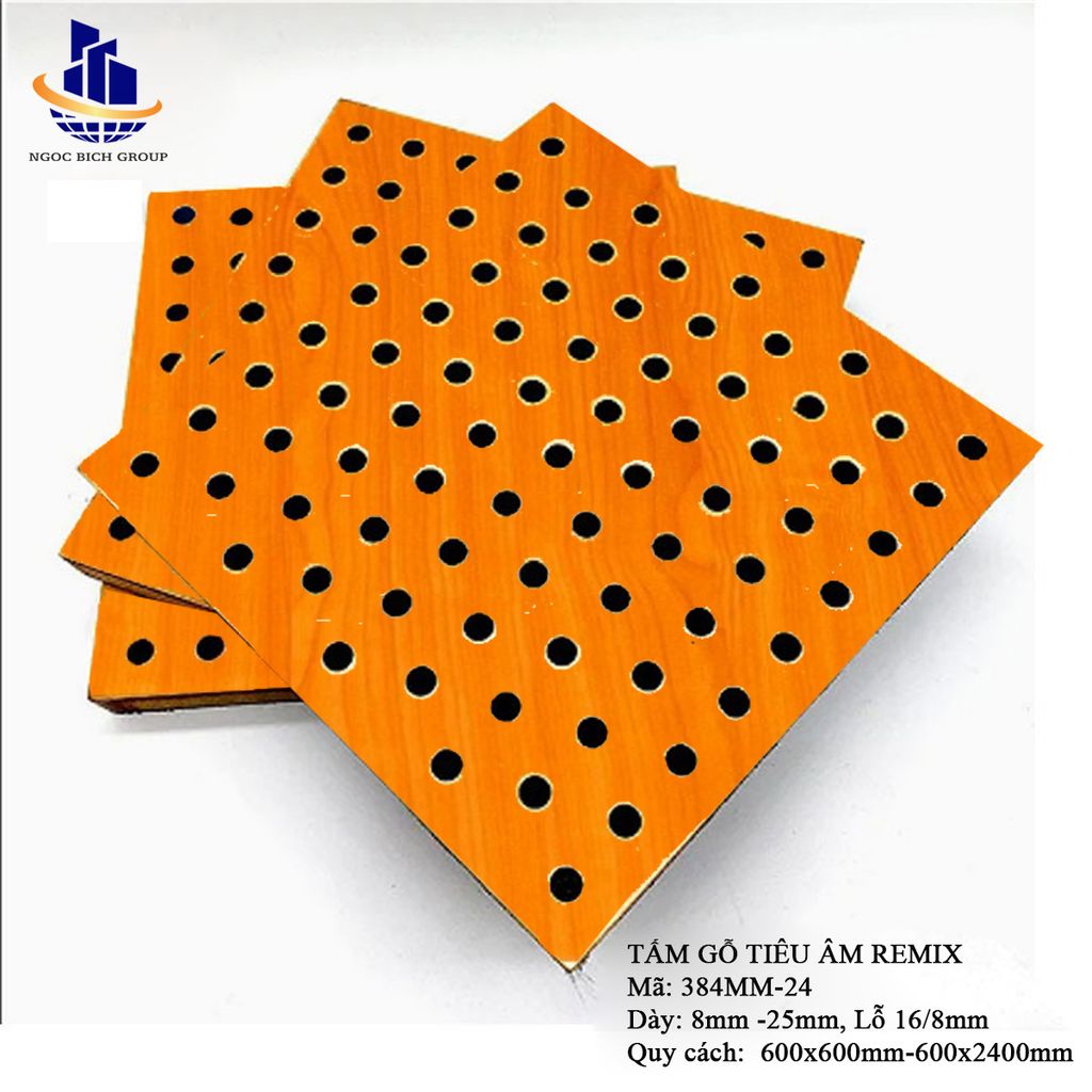 Gỗ tiêu âm đục lỗ  Remix 15mm lõi xanh chống ẩm