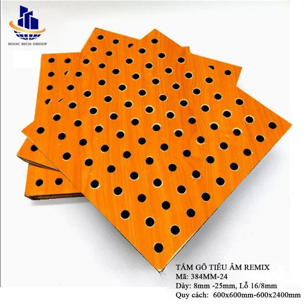 Gỗ tiêu âm đục lỗ Remix 15mm lõi thường
