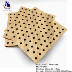 Gỗ tiêu âm đục lỗ Remix 9mm lõi xanh chống ẩm