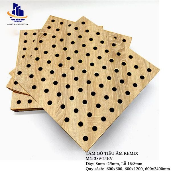 Gỗ tiêu âm đục lỗ  Remix 17mm lõi xanh chống ẩm