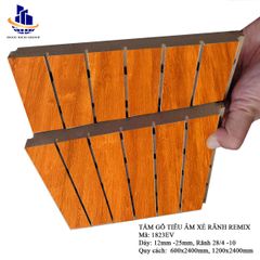 Gỗ tiêu âm xẻ rãnh Remix 17mm lõi thường