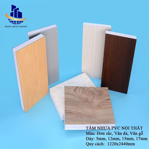 Tấm nhựa PVC than tre nội thất 17mm 0.55g/cm3