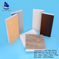 Tấm nhựa PVC than tre nội thất 17mm 0.55g/cm3