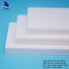 Tấm nhựa PVC than tre nội thất 12mm 0.6g/cm3